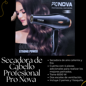 Secadora de Cabello Profesional Pro Nova 6000W