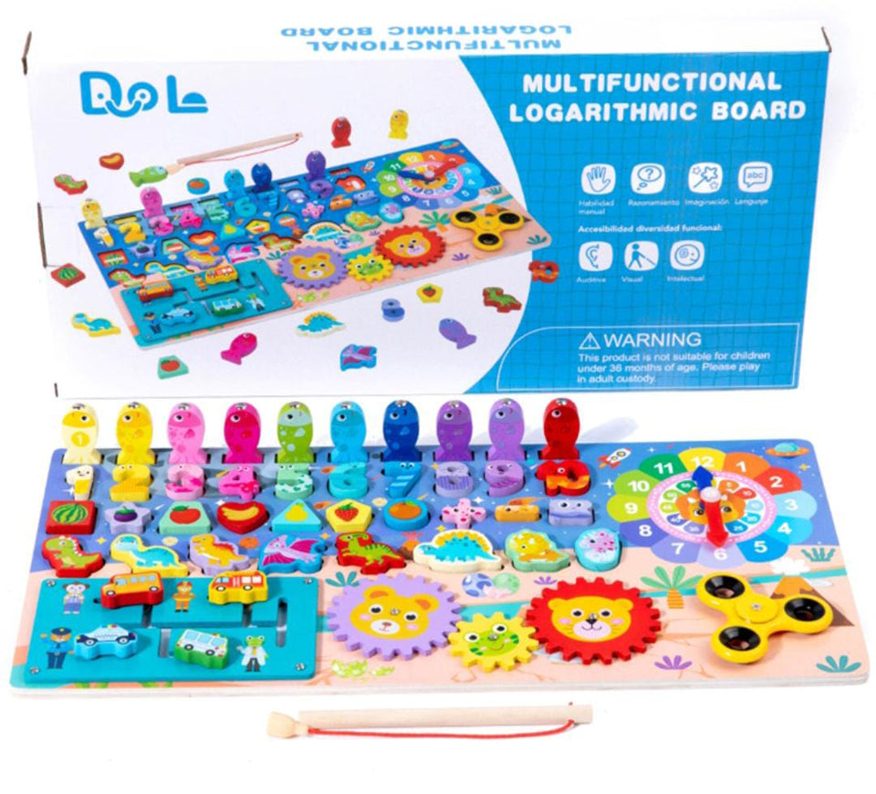 TABLERO MONTESSORI DIDÁCTICO 10 EN 1 - ENVIO GRATIS