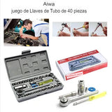 Juego de llaves de tubo combinadas de 40 piezas