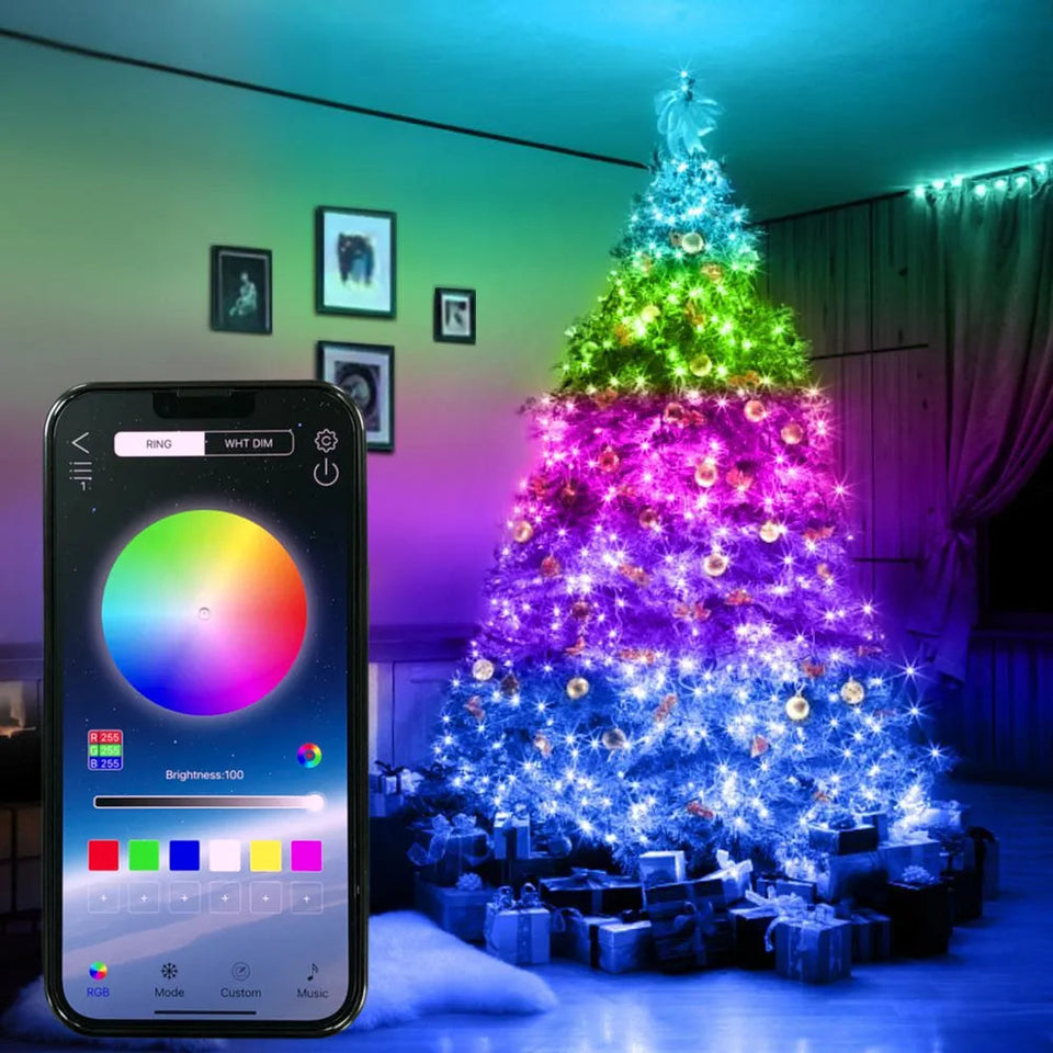 LUCES NAVIDEÑAS INTELIGENTES LED RGB 10METROS 🎁 (60% Descuento x Lanzamiento)