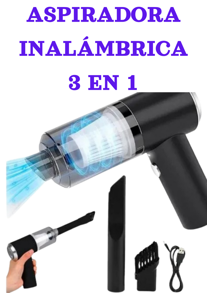 Aspiradora Inalámbrica 3 EN 1-PAWER VAC